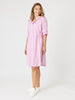 Skyler Stripe Shirt Dress - Pink White RC&CO
