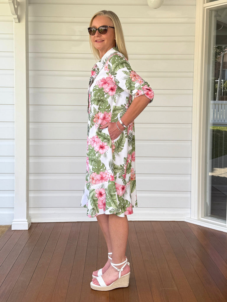 Caledonia Floral Print Dress - Multi