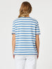 Love & Kisses Stripe Print Tee - Blue/Natural rc&co