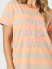 Love & Kisses Stripe Print Dress - Mango Natural rc&co
