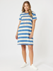 Love & Kisses Stripe Print Dress - Blue/Natural rc&co