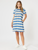 Love & Kisses Stripe Print Dress - Blue/Natural rc&co