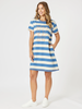 Love & Kisses Stripe Print Dress - Blue/Natural rc&co