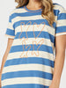 Love & Kisses Stripe Print Dress - Blue/Natural rc&co