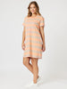 Love & Kisses Stripe Print Dress - Mango Natural rc&co