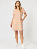 Love & Kisses Stripe Print Dress - Mango Natural rc&co