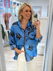 Peninsula Floral Sheer Shirt - Blue