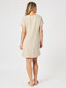 Lino Stitch Hem Detail Dress - Natural rc&co