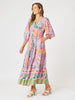 Mardi Gras Floral Print Dress - Pink/Multi rc&co