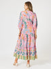 Mardi Gras Floral Print Dress - Pink/Multi rc&co