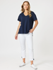 Elle V Neck Tee - Navy rc&co