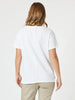 Elle V Neck Tee - White rc&co
