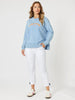 Positano Print Sweatshirt - Washed Blue rc&co