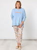 Positano Print Sweatshirt - Washed Blue