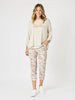 Lyla Floral Print Pant - Natural Floral rc&co