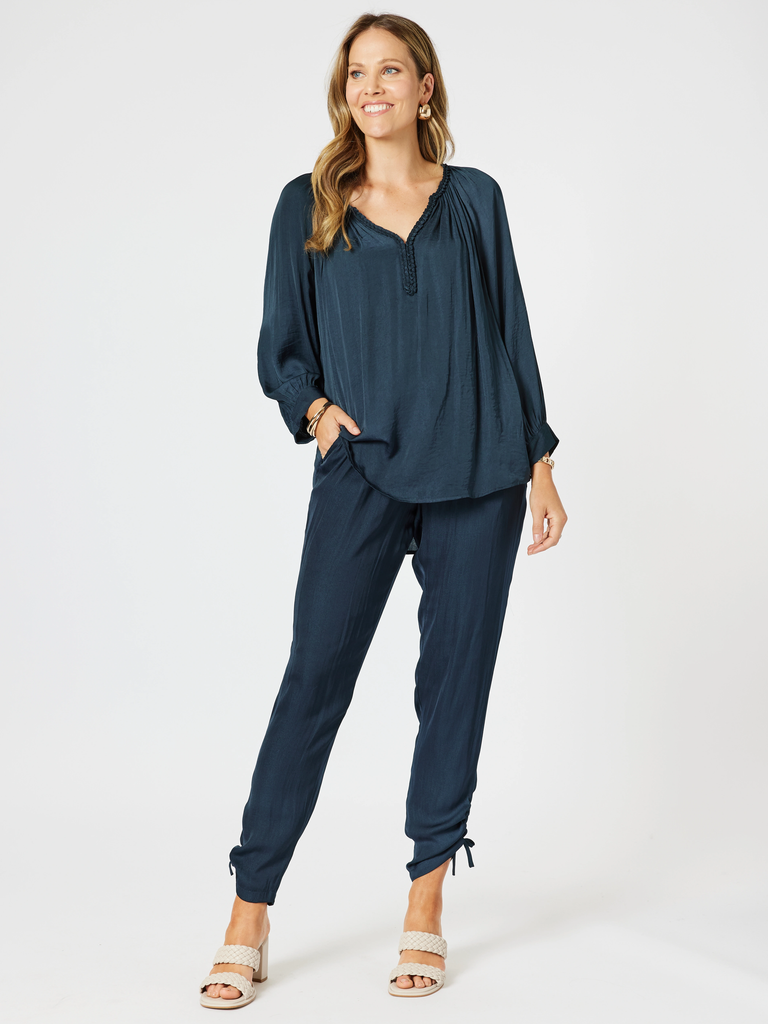 Lux Plait Top - Navy rc&co