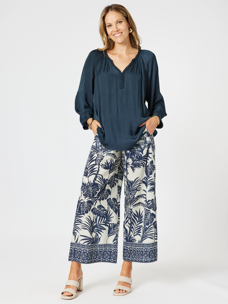 Lux Plait Top - Navy rc&co