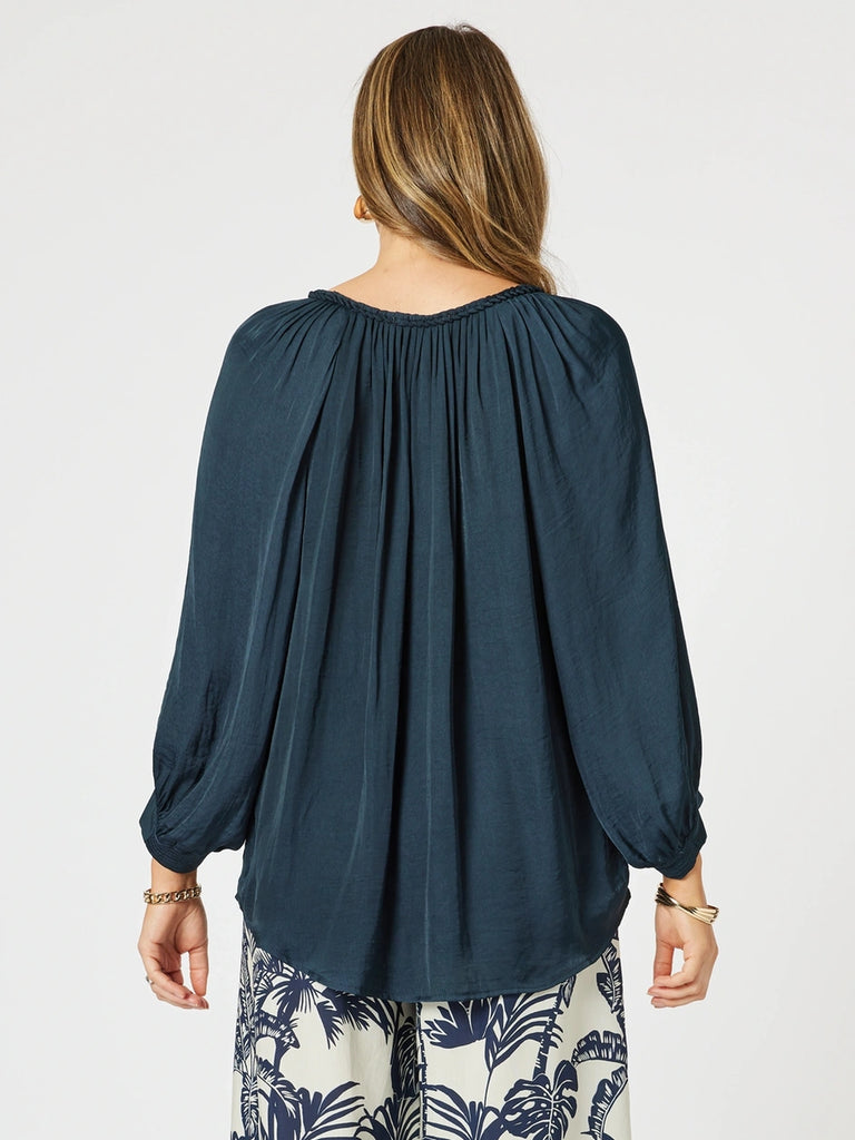 Lux Plait Top - Navy rc&co