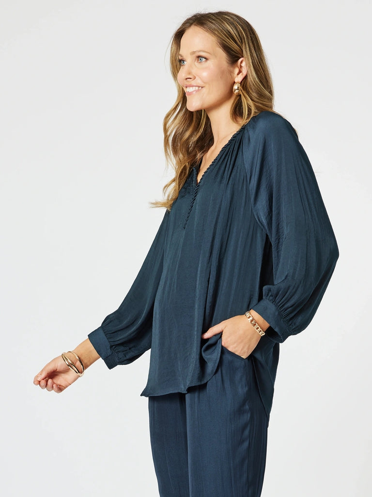 Lux Plait Top - Navy rc&co