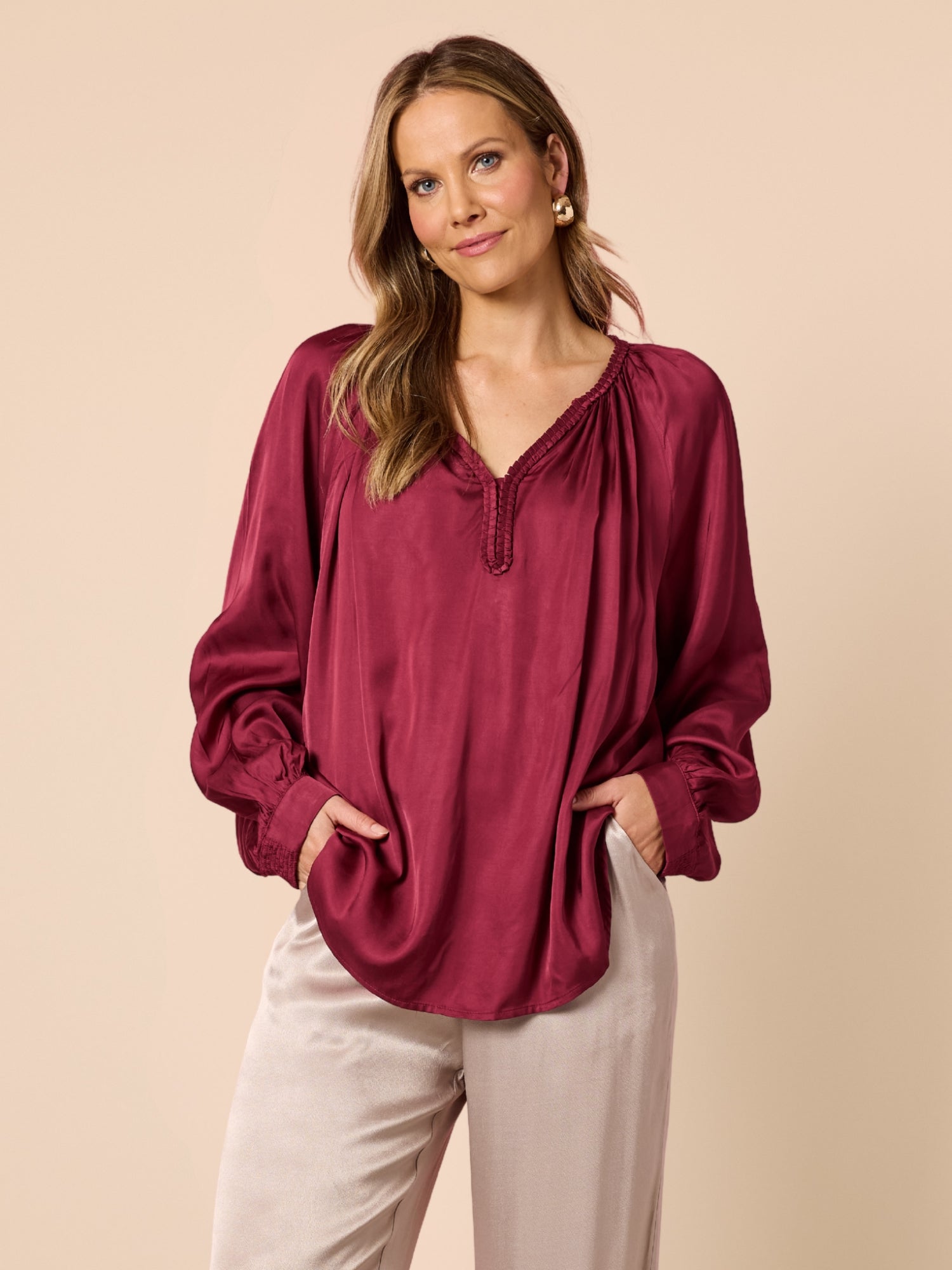 Lux Plait Top - Shiraz rc&co