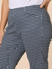 Alexis Gingham Print Pant - Navy rc&co