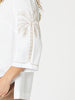 Palm Embroidery Lino Top - White/Natural rc&co