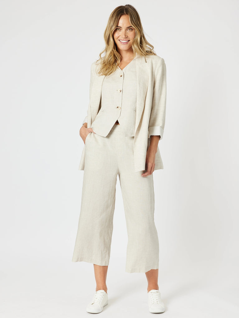 Lino Short Vest - Natural rc & co