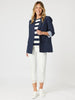 Mixed Stripe Top-Navy/White rc&co