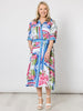 Monaco Floral Print Shirt Dress - Sardinia Blue Multi