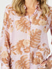 Haiti Floral Print Sheer Shirt - Pink/Natural rc&co