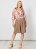 Haiti Floral Print Sheer Shirt - Pink/Natural rc&co