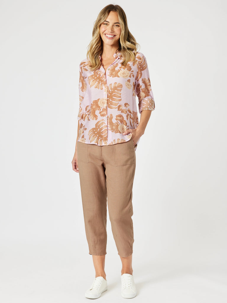 Lino Tapered Pant - Nutmeg RC&CO