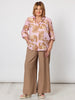 Haiti Floral Print Sheer Shirt - Pink/Natural rc&co