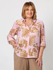 Haiti Floral Print Sheer Shirt - Pink/Natural rc&co
