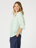 Get Dotty Embroidered Top - Elm White