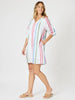 Havana Stripe Print Dress - Basil Multi rc&co