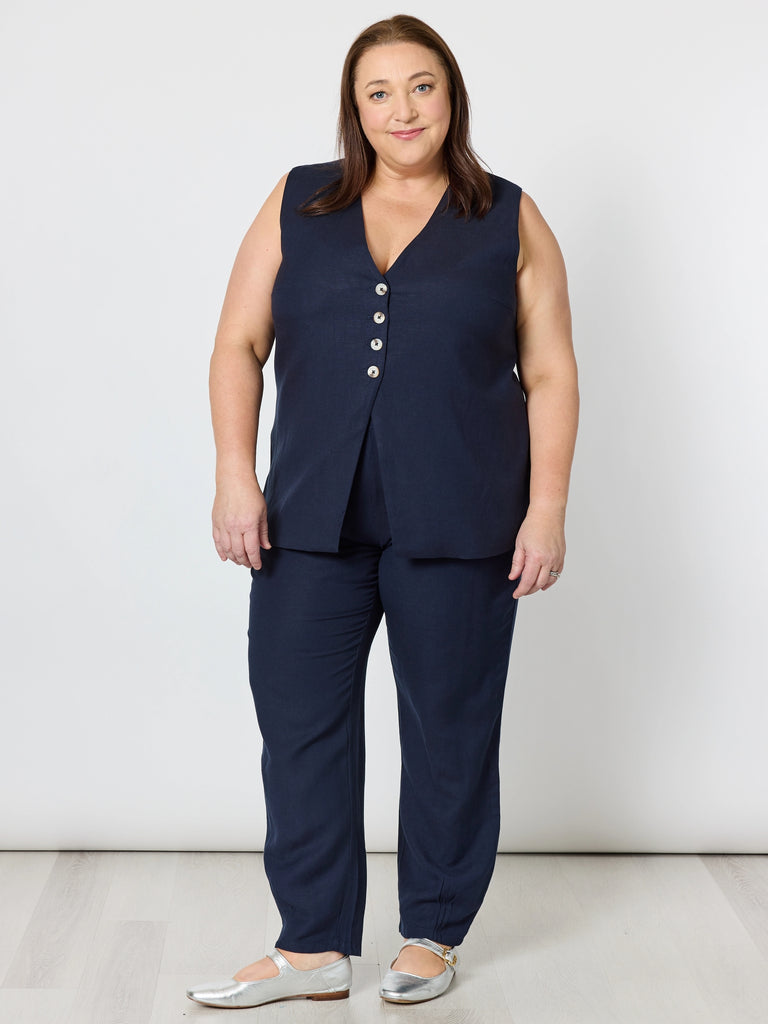 Lino Tapered Pant - Navy RC&CO