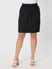 Lino Stitch Hem Detail Skirt - Black