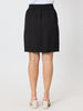 Lino Stitch Hem Detail Skirt - Black