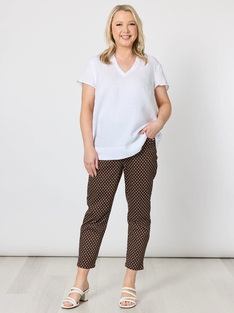 Small Bow Print Pant - Koko White rc&co