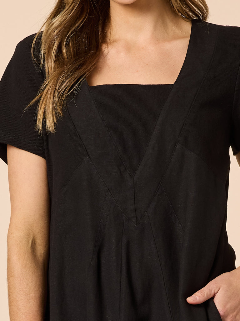 Lino Le Marais Dress - Black RC&CO