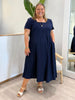 Lino Le Marais Dress - Navy