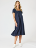 Lino Le Marais Dress - Navy RC&CO