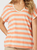 Addison Stripe Tee - Mango Natural rc&co
