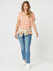 Addison Stripe Tee - Mango Natural rc&co