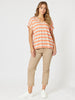 Addison Stripe Tee - Mango Natural rc&co