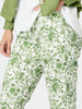 Alexandria Floral Print Pant - Basil White