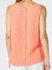 The Lino Button Back Cami - Papaya RC&CO