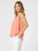The Lino Button Back Cami - Papaya RC&CO