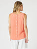 The Lino Button Back Cami - Papaya RC&CO